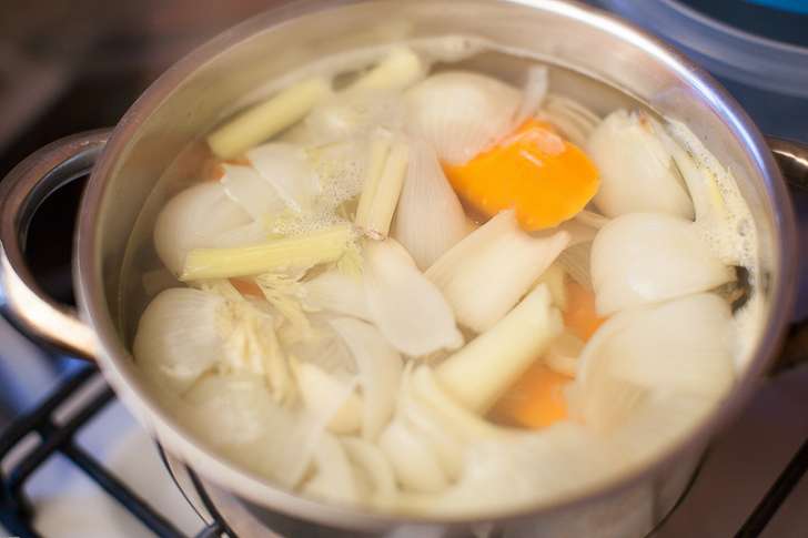 Крем-суп из лука-порея и картофеля с мидиями - фотография № 1