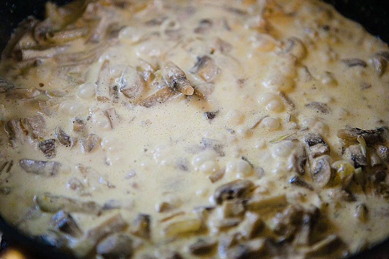 Быстрый пирог с курой и грибами - фотография № 8