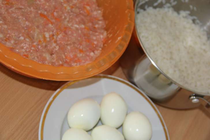 Мясная запеканка с рисом и яйцом - фотография № 5