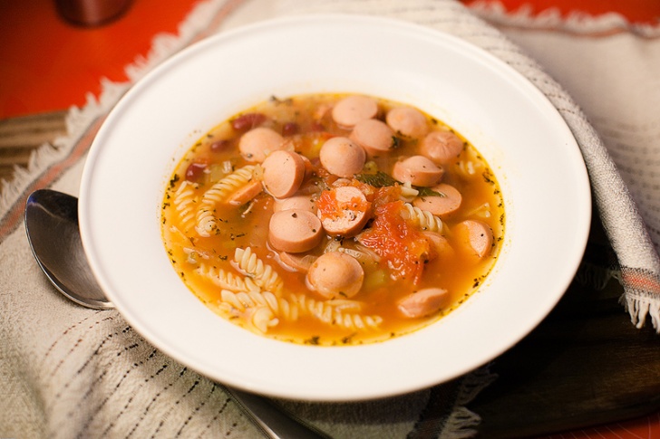 Итальянский овощной суп с сосисками - фотография № 12