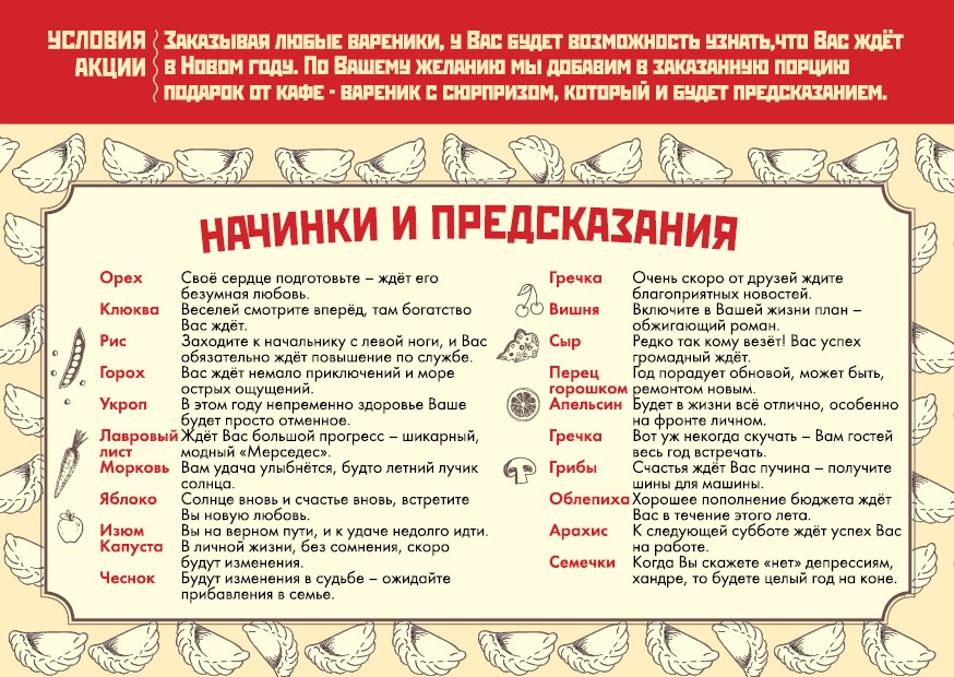 В кафе «Вареничная №1» гадают на старый Новый год - фотография № 1