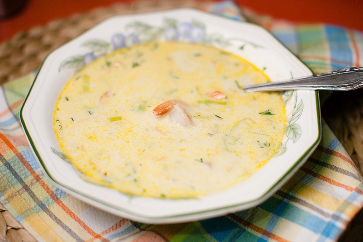 Сырный суп с креветками - фотография № 10