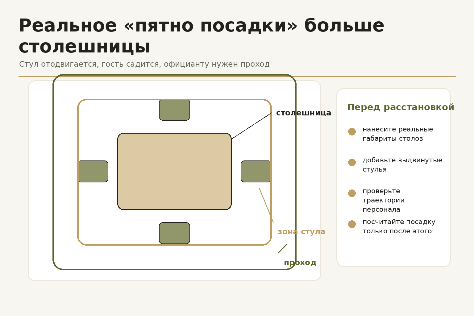 Сколько места на самом деле занимает стол в ресторане: считаем не мебель, а посадку - фотография № 2