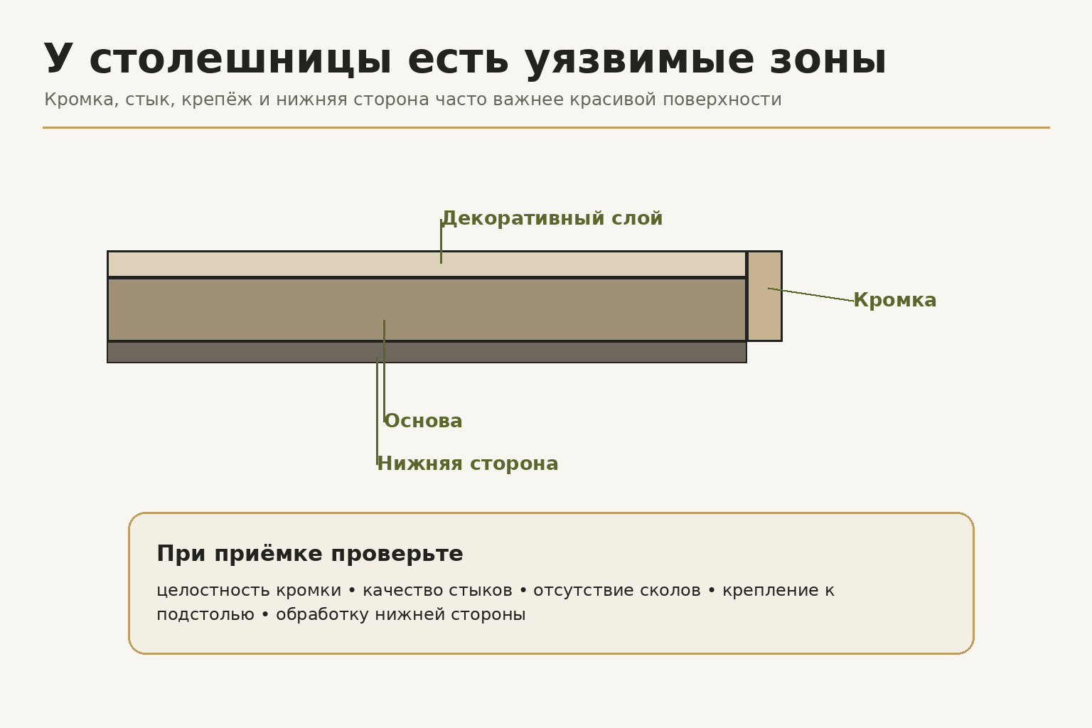 Что быстрее всего портит столешницы в ресторане: вода, горячая посуда или ежедневная уборка - фотография № 2