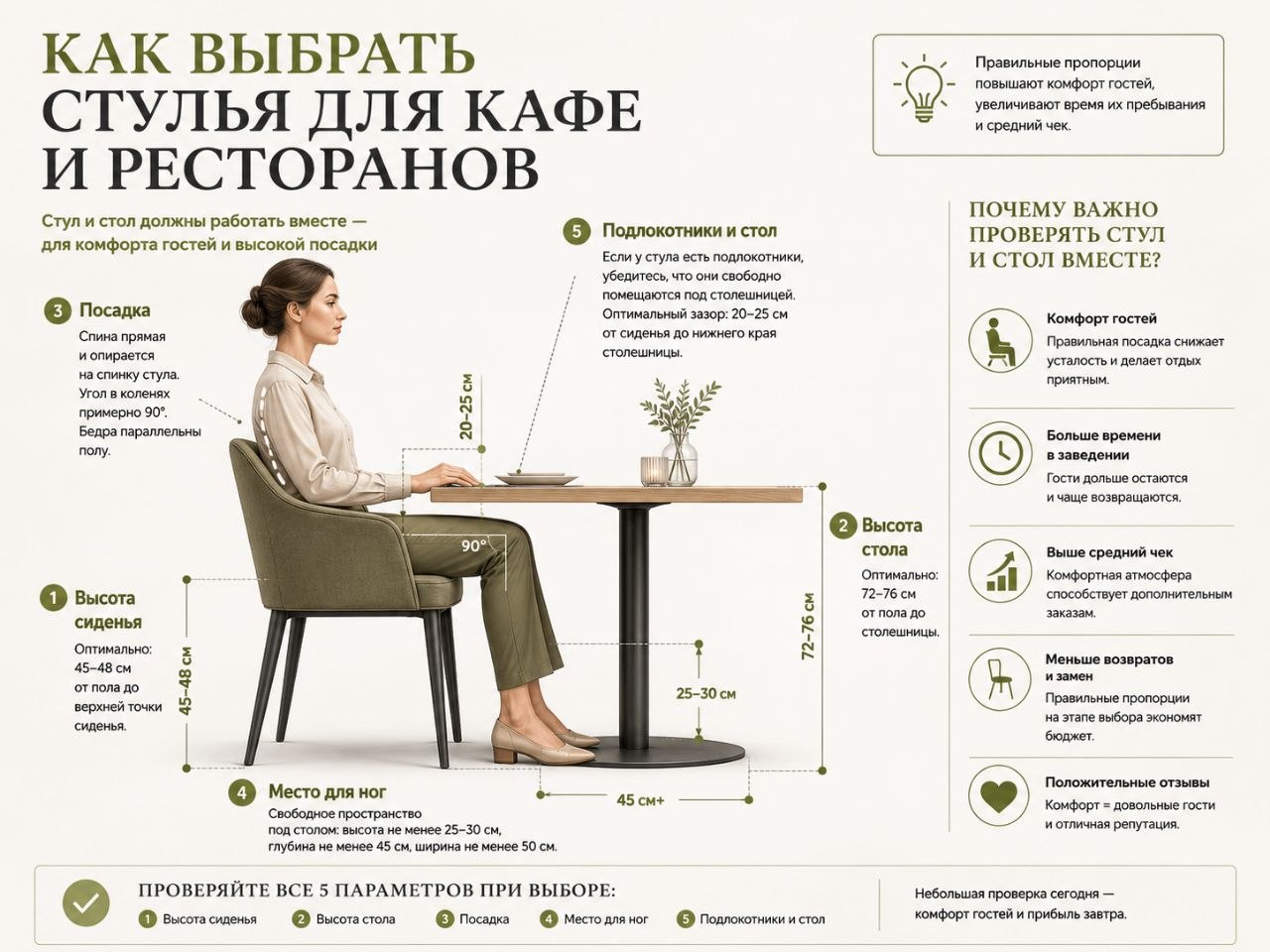 Почему стул для ресторана нельзя выбирать как домашний: 7 параметров, которые влияют на срок службы - фотография № 2
