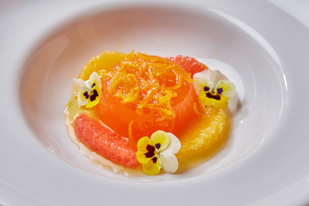 Желе из красных сицилийских апельсинов с джемом из горького апельсина