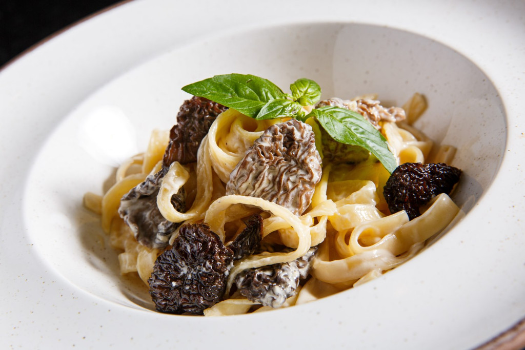 Паста Фетучини со сморчками