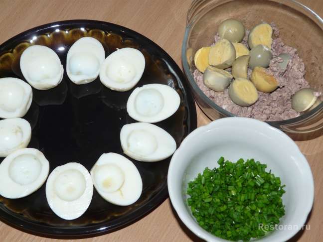 Холодная закуска из яиц и тресковой печени «Фрегаты» - фотография № 2