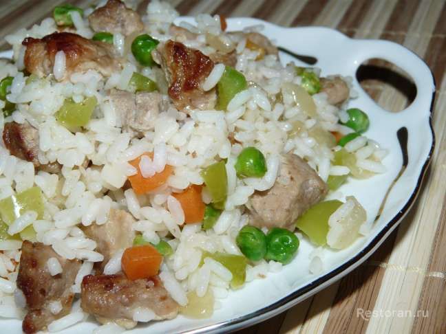 Рис со свининой и овощами - фотография № 11