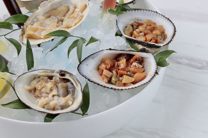 Atlantica Seafood блюда из морепродуктов остров Русский бухта Воевода