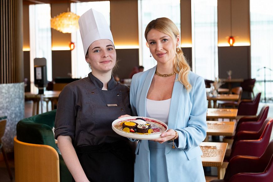 ресторан Шагал полезный десерт в ресторане Shagal отель Mövenpick Moscow Taganskaya косметика Molecule