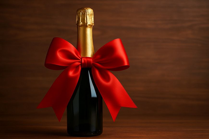Бутылка шампанского в подарок компании девушек от ресторана Flash Royal