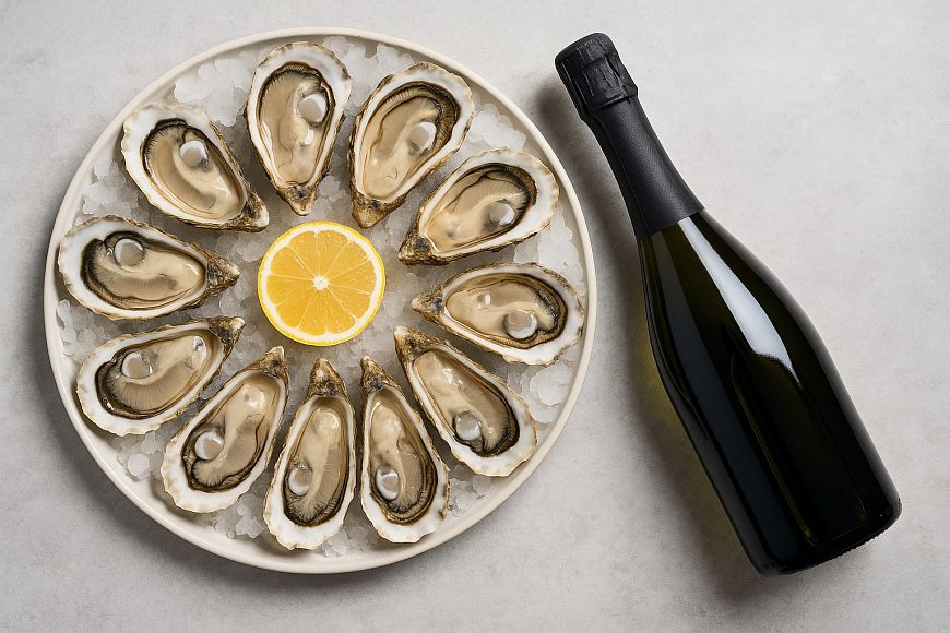 Бутылка игристого в подарок к дюжине устриц от ресторана Kislovsky Taste&Place
