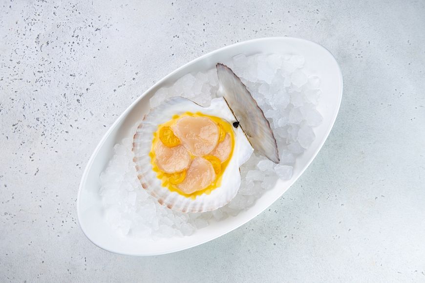 ресторан Atlantica Seafood блюда из гребешка фестиваль На Гребне