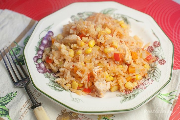 Рис с курицей и овощами - фотография № 17