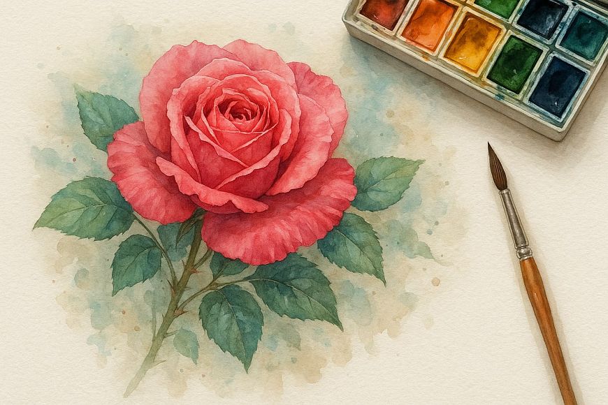 Арт-сессия: рисуем королевскую розу