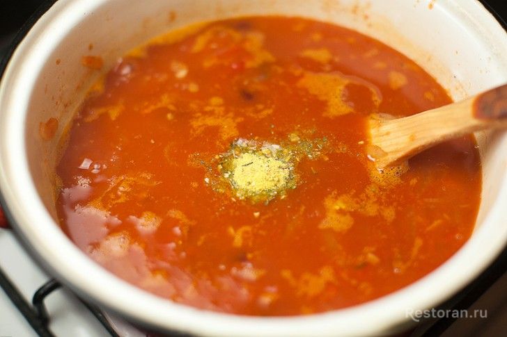 Томатный суп с фасолью - фотография № 8