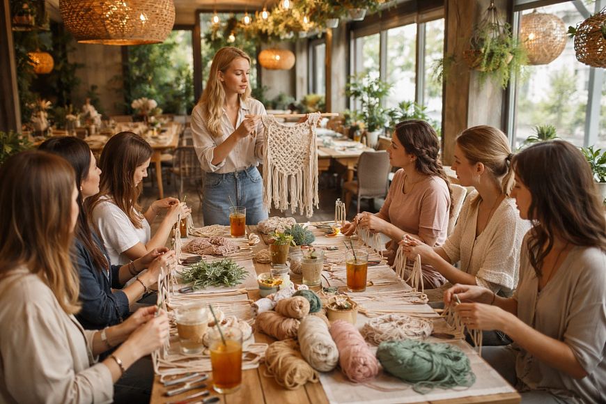 Бранч с мастер-классом по макраме