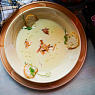 Крем-суп из кабачков с подкопченным лососем