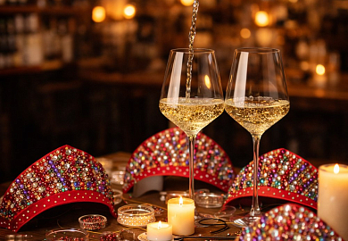 Декорируем кокошники и пьем игристое