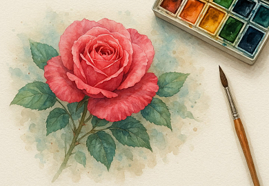 Арт-сессия: рисуем королевскую розу