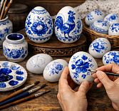 Пасхальный бранч с мастер-классом по росписи фарфоровых яиц в стиле гжель