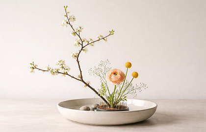 Собираем икебану на кензане